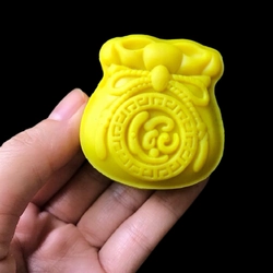 Khuôn trung thu lò xo, khuôn ép xôi túi tiền chữ Lộc loại 50 gram - Mã số 1131 338416