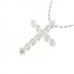 K18WG Dây chuyền kim cương chéo 0.1CT - Hàng hiệu Chính hãng 860477