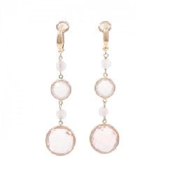 Bông tai Rose Quartz 750PG - Hàng hiệu Chính hãng