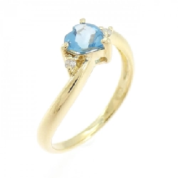 Nhẫn hình trái tim Blue Topaz K18YG - Hàng hiệu Chính hãng