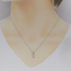 K18WG Dây chuyền kim cương ba viên 0.5CT - Hàng hiệu Authentic 857895