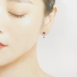 K18YG Bông tai Ruby - Hàng hiệu Chính hãng 869738