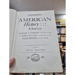 AMERICAN HISTORY : A SURVEY - Richard N. Current 140042