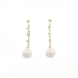 K18YG Bông tai ngọc trai Akoya 7.1mm - Hàng hiệu Chính hãng