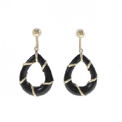 K18YG Onyx Bông tai - Hàng hiệu Chính hãng