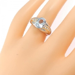 Nhẫn Aquamarine PT900/K18YG 1.37CT - Hàng hiệu Chính hãng 849540