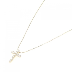 K18YG Dây chuyền kim cương chéo 0.50CT - Hàng hiệu chính hãng 857336