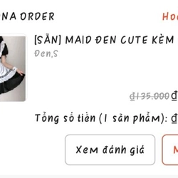 Maid ngắn cho nữ size s mới test 1 lần 360566