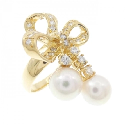 Nhẫn ngọc trai Akoya K18YG - Hàng hiệu Authentic