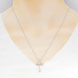 K18WG Dây chuyền kim cương chéo 0.50CT - Hàng hiệu Authentic 858129