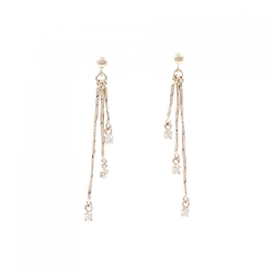 K18PG Bông tai kim cương 0.20CT - Hàng hiệu Chính hãng