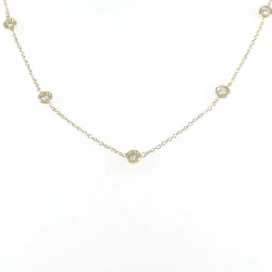 K18YG Dây chuyền kim cương 0.50CT - Hàng hiệu Chính hãng