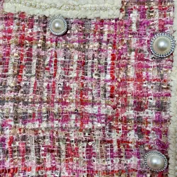 Set áo + váy dạ tweed màu hồng pastel 756912