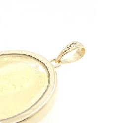 K18YG(枠) Dây chuyền đồng xu kim cương - Hàng hiệu Authentic 866442