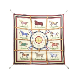 Khăn quàng cổ Hermès COUVERTURES ET TENUES DE JOUR カレ 001356S