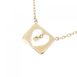 K18YG Solitaire Heart Diamond Necklace - Hàng hiệu Authentic 862786