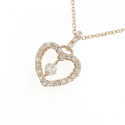 K18PG Dây chuyền hình trái tim kim cương - Hàng hiệu Chính hãng 859274