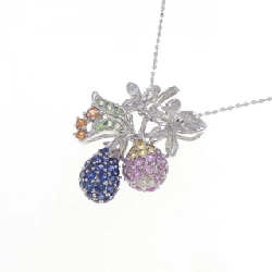 K18WG Đá màu Dây chuyền - Hàng hiệu Chính hãng 860352