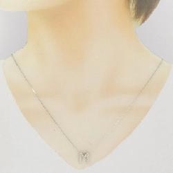 K18WG Chữ cái M Dây chuyền kim cương 0.34CT - Hàng hiệu Chính hãng 859422