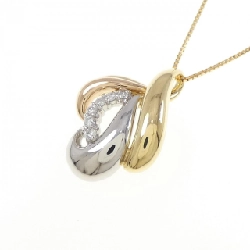 K18YG/PT900/K18PG Dây chuyền kim cương 0.10CT - Hàng hiệu Chính hãng 860715