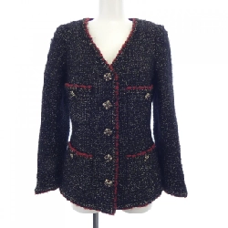 【Khuyến mãi】Áo khoác không cổ CHANEL