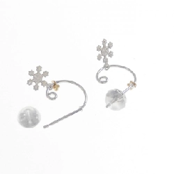 K18WG/K18YG Bông tai tuyết - Hàng hiệu Authentic 866537