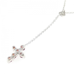 K18WG Đeo cổ hình chữ thập Garnet - Hàng hiệu Chính hãng 857852