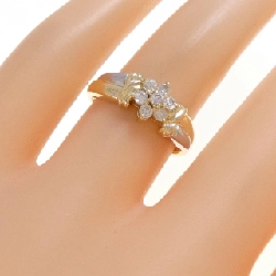 Nhẫn kim cương hoa K18YG/PT900 0.23CT - Hàng hiệu Authentic 851202