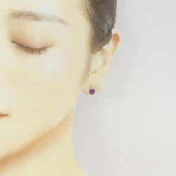 K18YG Bông tai Amethyst - Hàng hiệu Chính hãng 871698