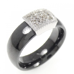 K18WG/Nhẫn kim cương gốm 0.20CT