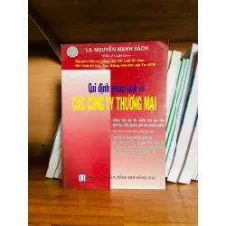 Qui định pháp luật về các công ty Thương mại