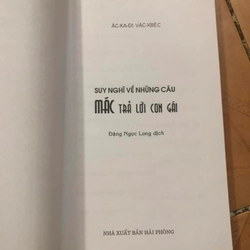 Sách Suy Nghĩ Về Những Câu Mác Trả Lời Con Gái - Ackađi Vacxbec nguyên tác 307023