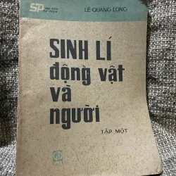Sinh lý động vật và người - LÊ QUANG LONG - sách khổ lớn 