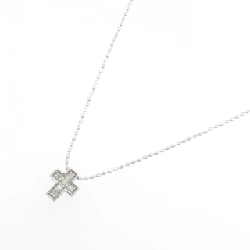 K18WG Dây chuyền kim cương chéo 0.05CT - Hàng hiệu Authentic 857919