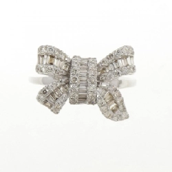 Nhẫn kim cương K18WG hình ruy băng 0.50CT - Hàng hiệu chính hãng 847128