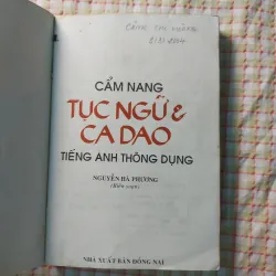 [Tiếng Anh thông dụng] - CẨM NANG TỤC NGỮ & CA DAO 713710