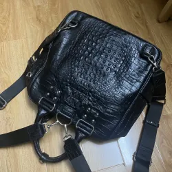 Balo đa năng size 29*30*13 da thật dập vân 2hand 933088