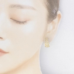 Bông tai/khuyên tai kim cương 750YG/750WG 0.51CT - Hàng hiệu Chính hãng 868320