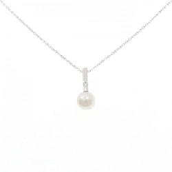 K18WG Ngọc trai Akoya Dây chuyền - Hàng hiệu Chính hãng