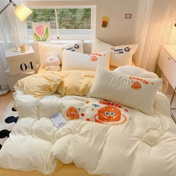 Set 4 món chăn ga gối cotton đũi mềm 469591