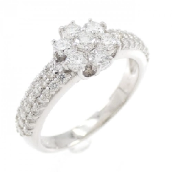 Nhẫn kim cương hoa K18WG 0.70CT