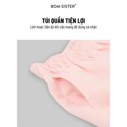 Bộ đồ ngủ, đồ mặc nhà nữ áo có tay quần đùi họa tiết đơn giản dễ thương BO 753065