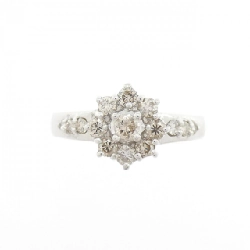 Nhẫn kim cương hoa PT900 0.50CT - Hàng hiệu Authentic 850910