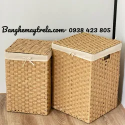 Giỏ vuông đan mây nhựa 1031775