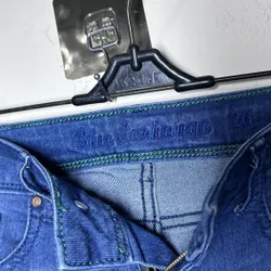 Quần jean nữ lưng - Blue exchange co dãn - size M, màu xanh