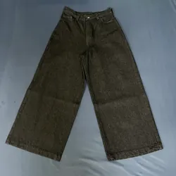 Quần Raw Denim đen ống rộng 578162