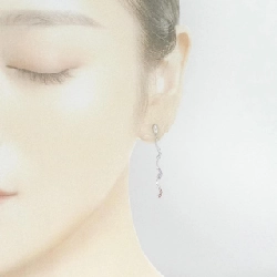 K18WG Đá màu Bông tai - Hàng hiệu Chính hãng 871277