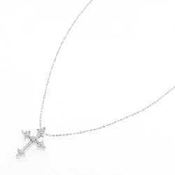 K18WG Dây chuyền kim cương chéo 0.14CT - Hàng hiệu Chính hãng 858548