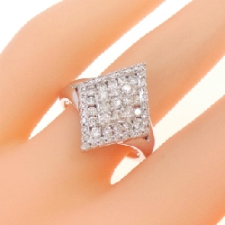 Nhẫn kim cương Pavé K18WG 0.75CT 673335