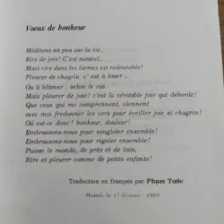tập thơ song ngữ Việt - Pháp có tiêu đề "Cánh thời gian" (tựa tiếng Pháp: AILES DU TEMPS) 958380